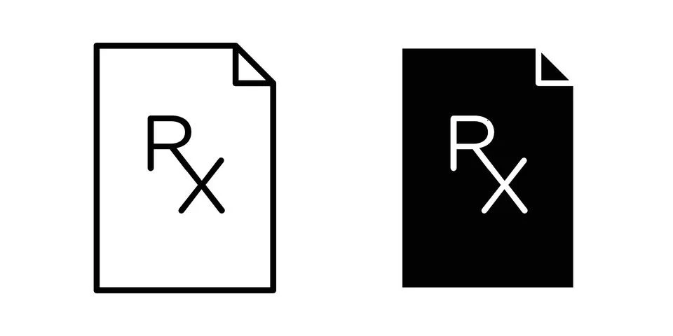 RX icon vector design illustrations Stock Illustration