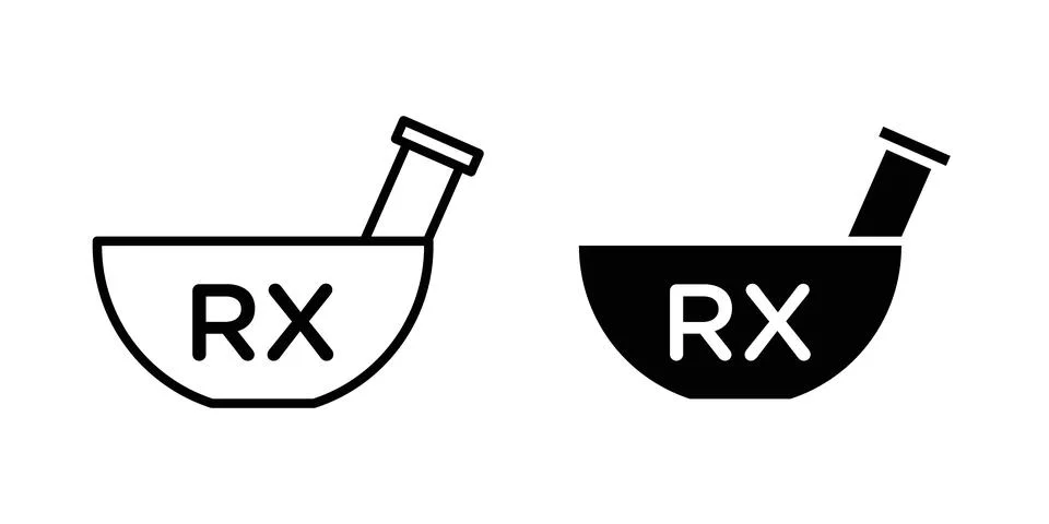RX icon vector editable eps10 Stock Illustration