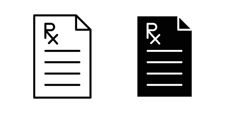RX icon vector, illustration icon set Stock Illustration