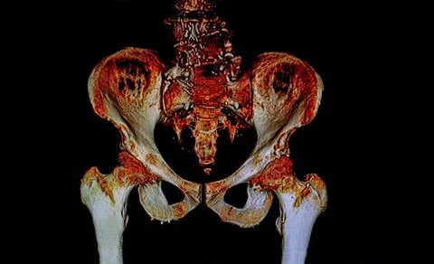 Rx image of pelvis bones Stock Photos
