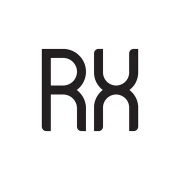 Rx initial letter vector logo icon Illustrazione stock