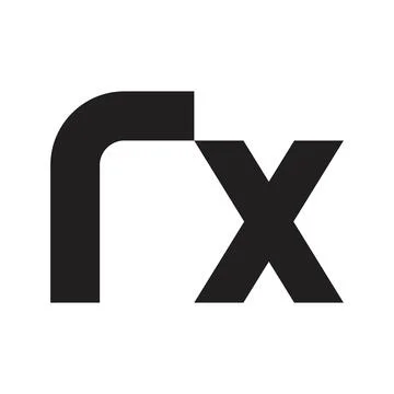 Rx initial letter vector logo Stock Illustration