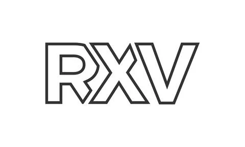 RXV logo design template with strong and modern bold text. Initial based ve.. Stock Illustration