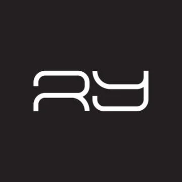 Ry initial letter vector logo icon 스톡 일러스트