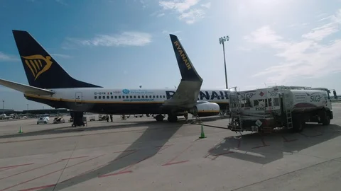 Ryan Air Plane Stock Footage 129242549