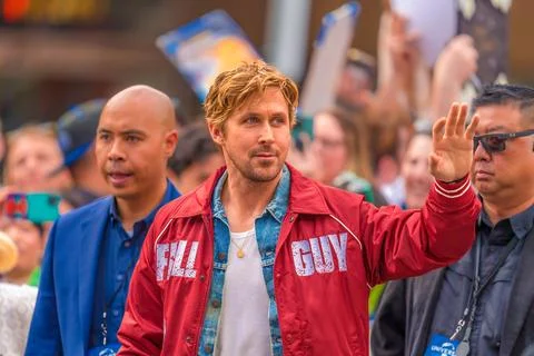 Ryan Gosling The Fall Guy Premiere Waving at Fans Stock Photos