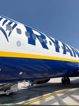 Ryanair flight close up Stock Photos