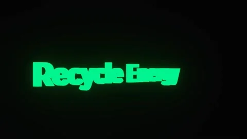 Rycycle Energy, message with glitch effect.4k video Stock Footage 231627372