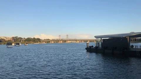 Ryde bridge Stock Footage 128784612