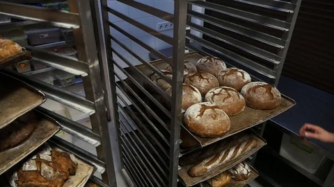 Rye bread in the bakery Stock Footage 118309729