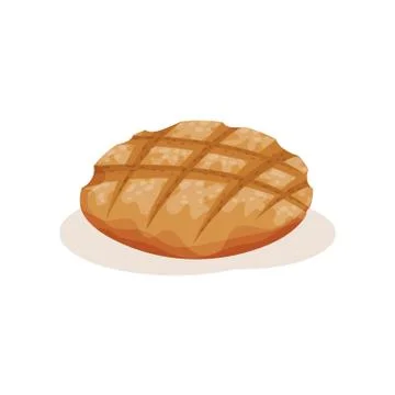 Rye bread, bakery pastry fresh product vector Illustration on a white background Illustrazione stock
