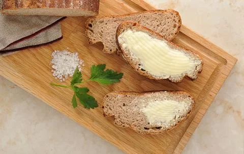Rye bread on the Board Stock Photos