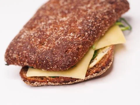 Rye bread with cheese Stock Photos