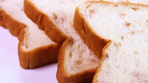 Rye bread close up rotating Stock Footage 312126375