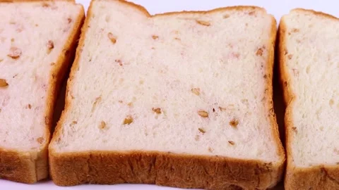 Rye bread close up rotating Stock Footage 312126377