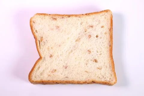 Rye bread close up on white background Stock Photos