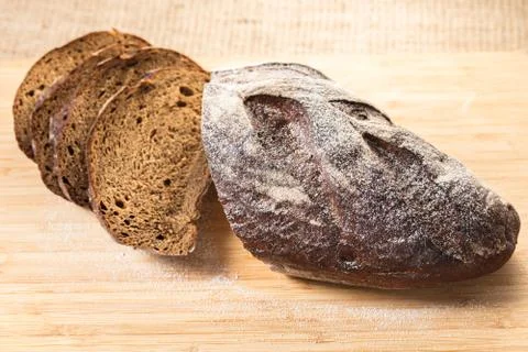 Rye bread closeup Stock Photos