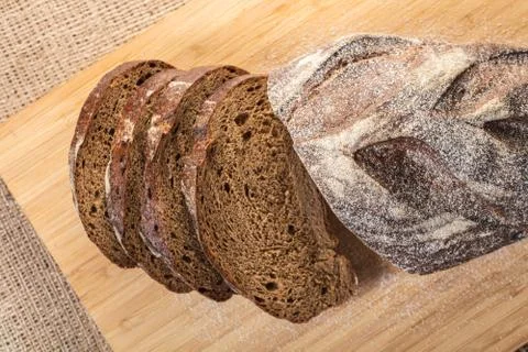 Rye bread closeup Stock Photos