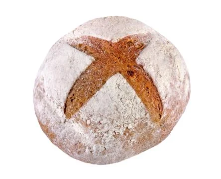 Rye bread crusted with flour Stock Photos