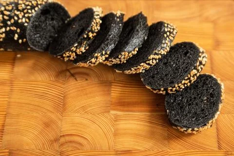 Rye bread on a cutting board Stock Photos