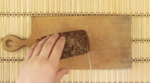 Rye-bread cutting Video stock 22427047