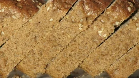 Rye-bread cutting Stock Footage 22428782