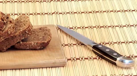 Rye-bread cutting Video stock 22432195