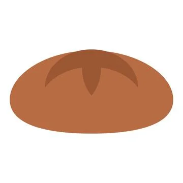 Rye bread flat clipart vector illustration Stock Illustration