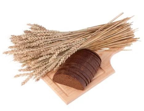 Rye bread isolated on white background Stock Photos