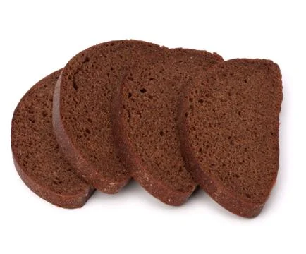 Rye bread isolated on white background Stock Photos
