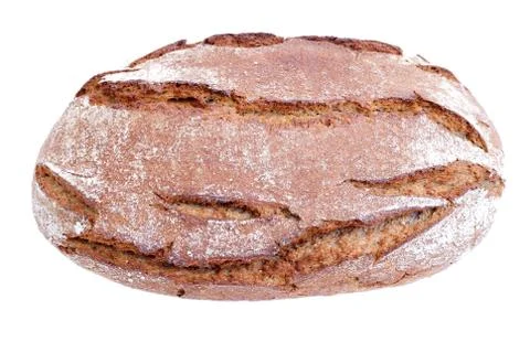 Rye-bread isolated on white background Stock Photos