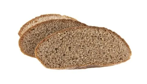 Rye bread isolated on white background Stock Photos