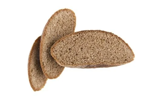 Rye bread isolated on white background Stock Photos