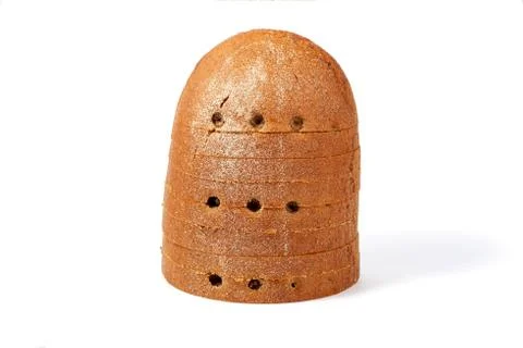 Rye bread isolated on white background. Smooth and beautiful. Stock Photos