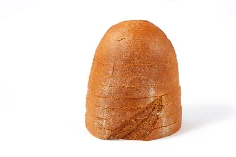Rye bread isolated on white background. Smooth and beautiful. Stock Photos