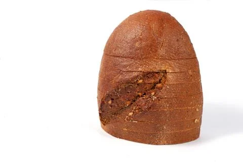 Rye bread isolated on white background. Smooth and beautiful. Photos