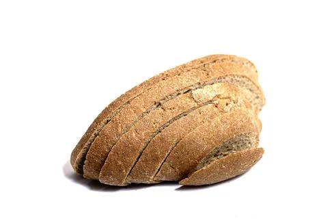 Rye bread isolated on white background Stock Photos