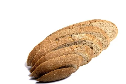 Rye bread isolated on white background 스톡 사진