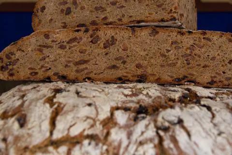 Rye bread with raisins 스톡 사진