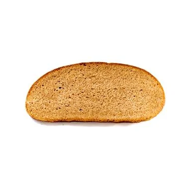 Rye bread with seeds on white isolated background Stock Photos