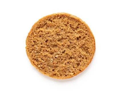 Rye bread slice on a white background. Stock Photos