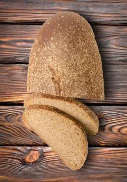 Rye bread on a table Foto stock
