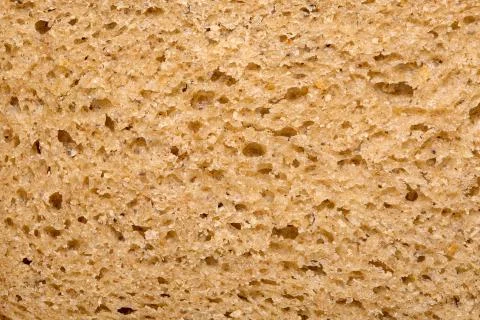 Rye bread texture, background. Close up Stock Photos