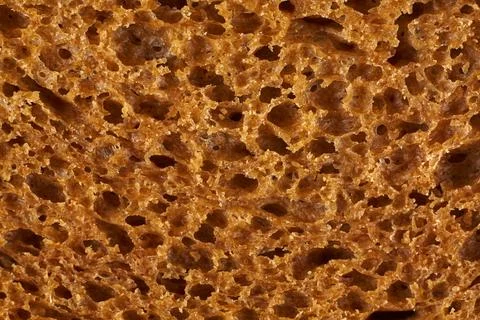 Rye Bread Texture Macro Close Up Crust Surface Brown Loaf Detail Background Stock Photos