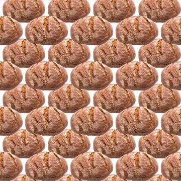 Rye bread on white background, pattern, close-up, template, banner, 스톡 일러스트