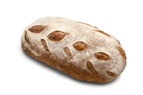 Rye bread on a white background Stock Photos