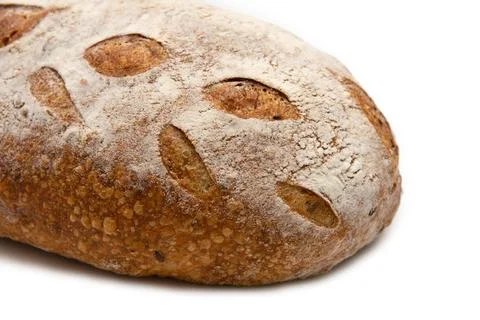 Rye bread on a white background Stock Photos