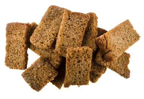 Rye crackers isolated on white background Stock Photos