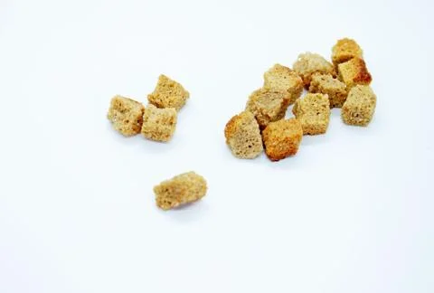 Rye crackers located on a white background Stock Photos
