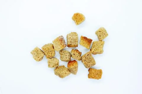 Rye crackers located on a white background Stock Photos